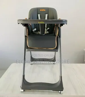 Kidilo Adjustable Movable Fixed Wheels High Feeding Chair