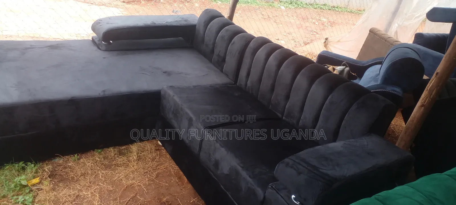 Black Five Sitter Sofa Bed