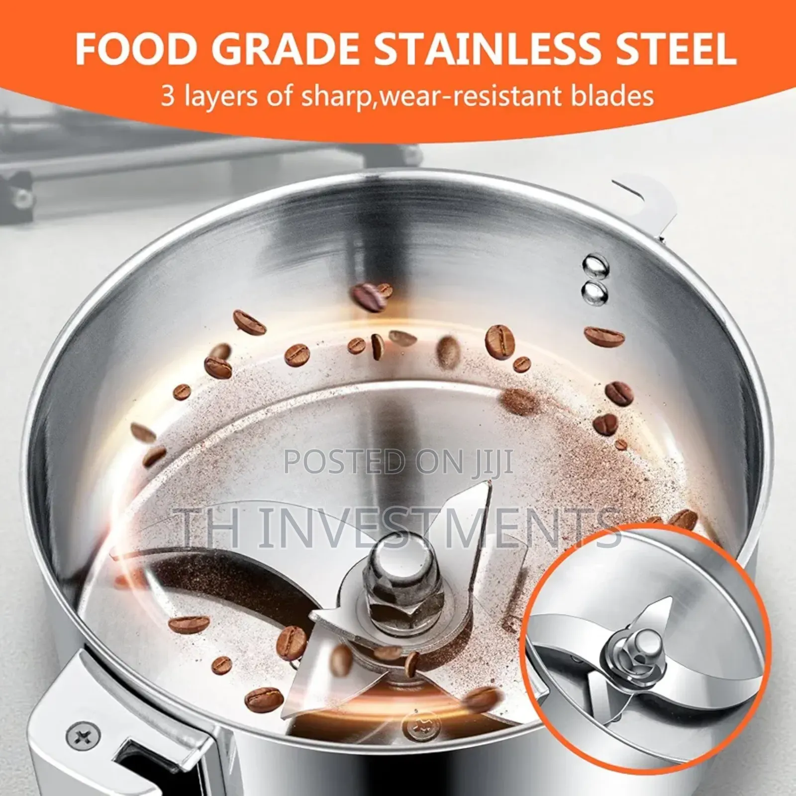 Electric Grain Mill Grinder 250g Stainless Steel Commercial
