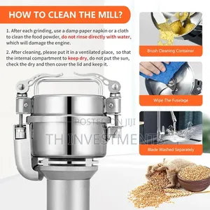 Electric Grain Mill Grinder 250g Stainless Steel Commercial