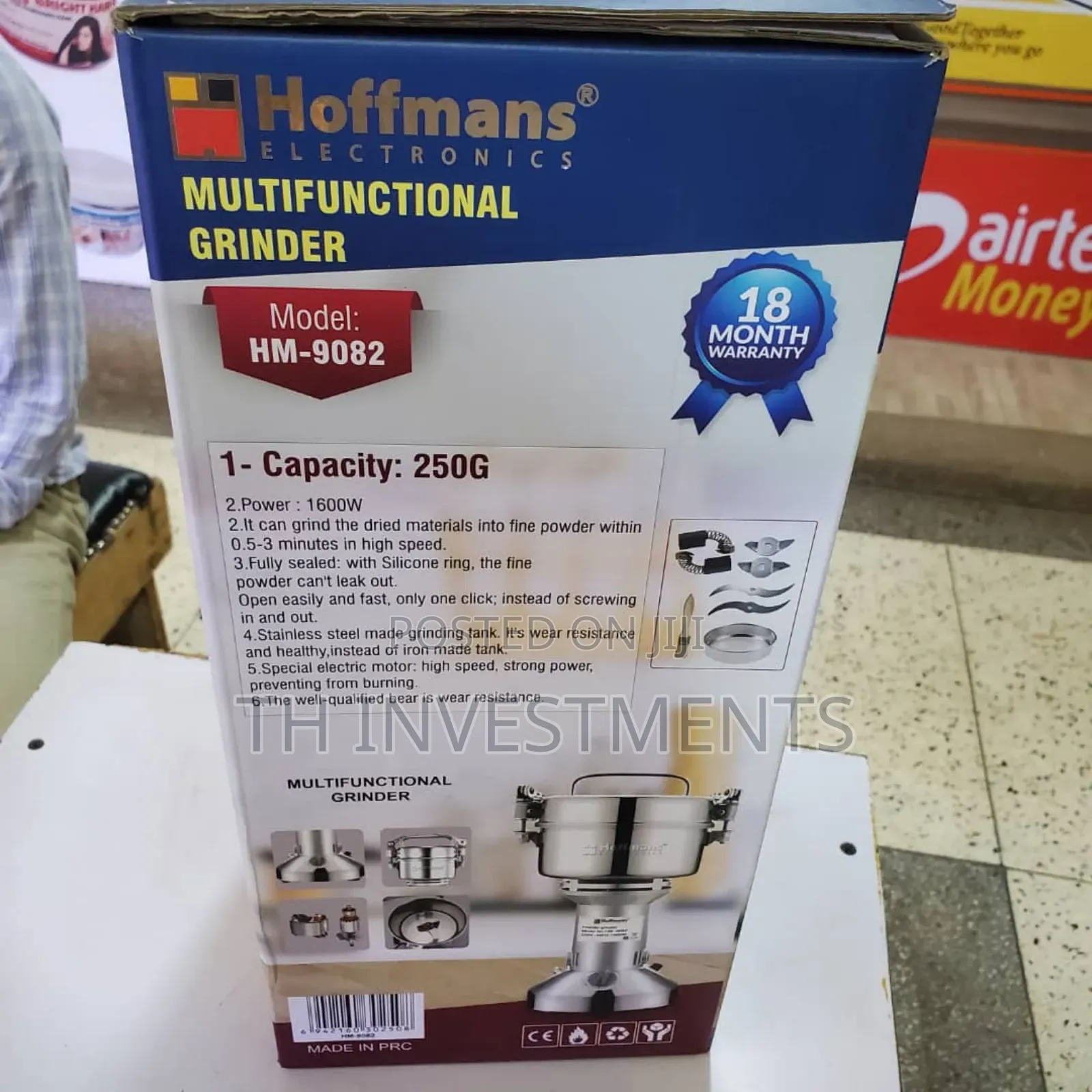 Electric Grain Mill Grinder 250g Stainless Steel Commercial
