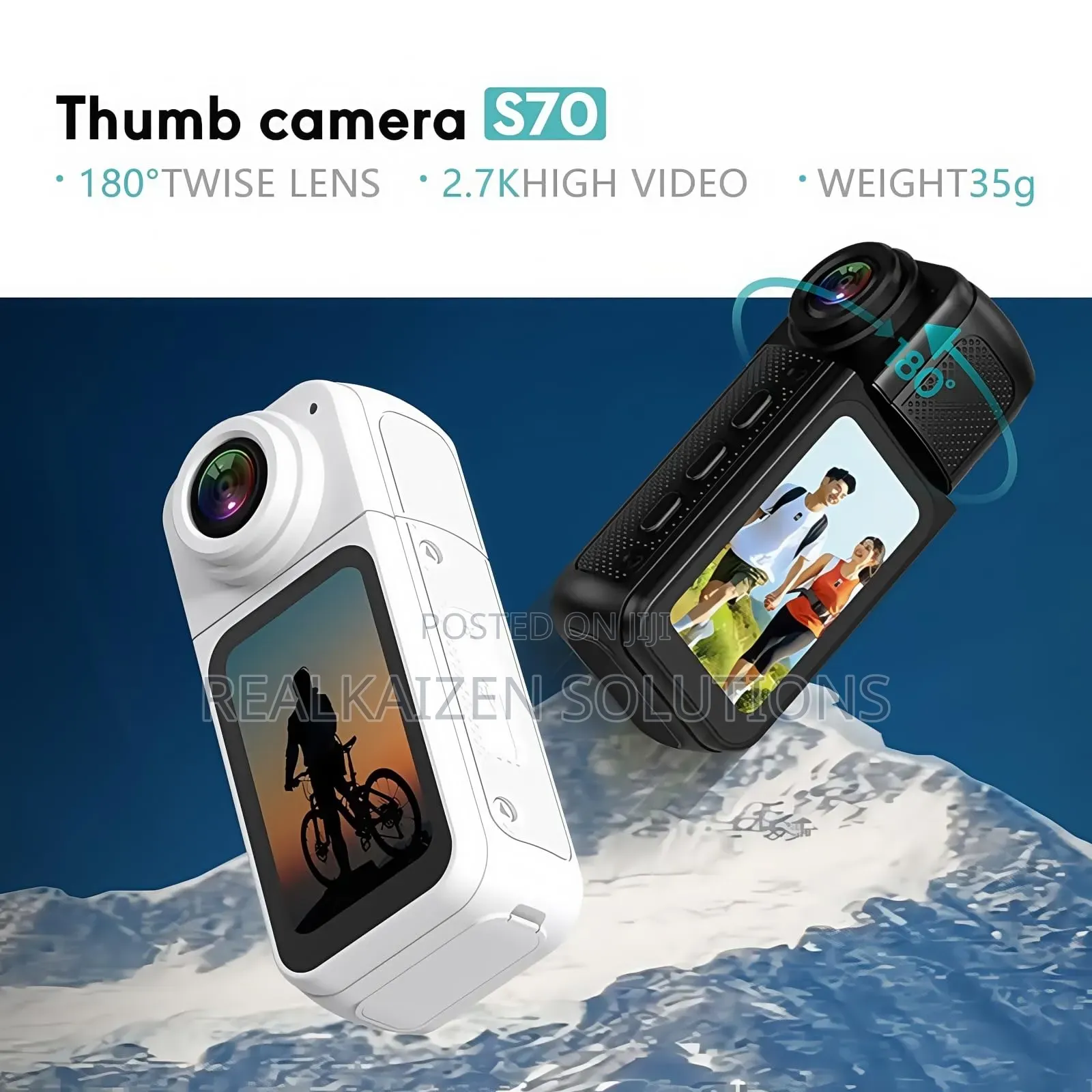 FHD Wearable 180° Wifi Rotate Thumb Size Action Camera