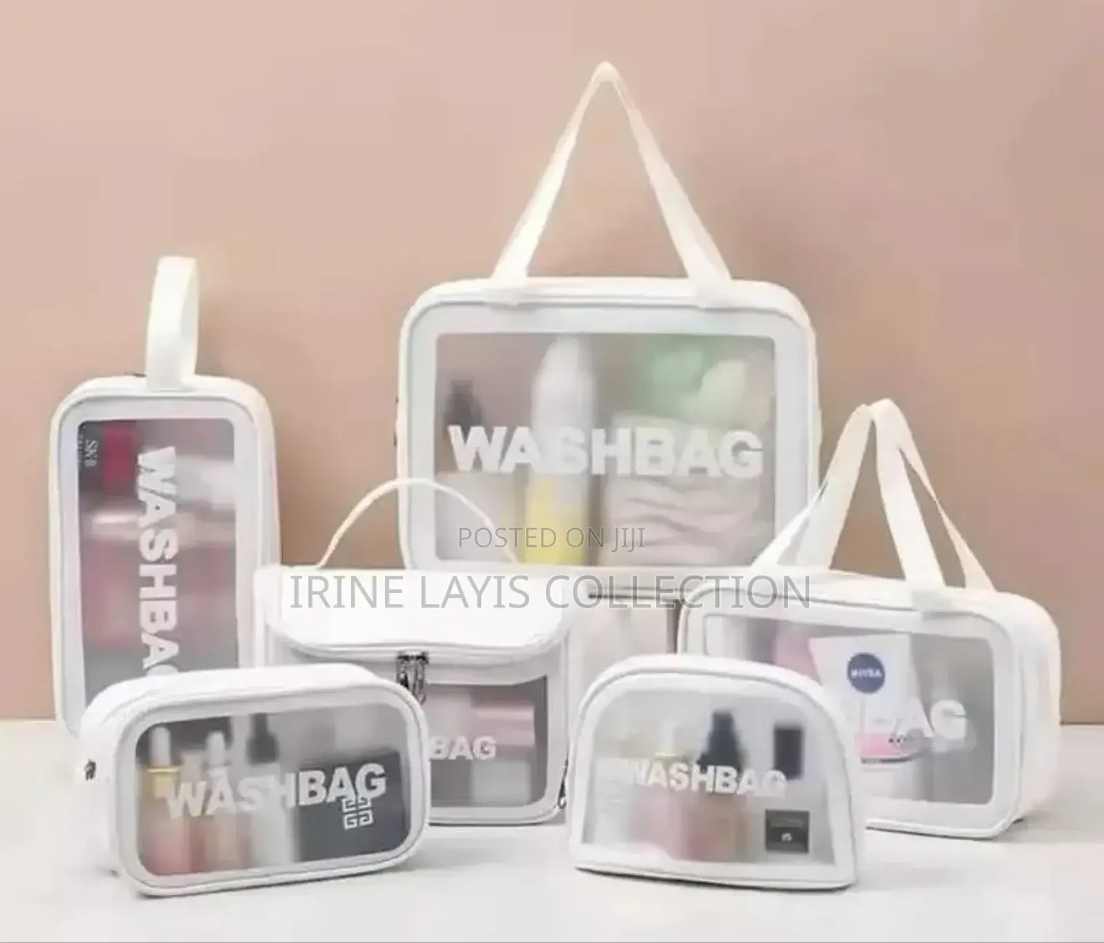 6pc Unisex Wash Bags/ Toilet Bags