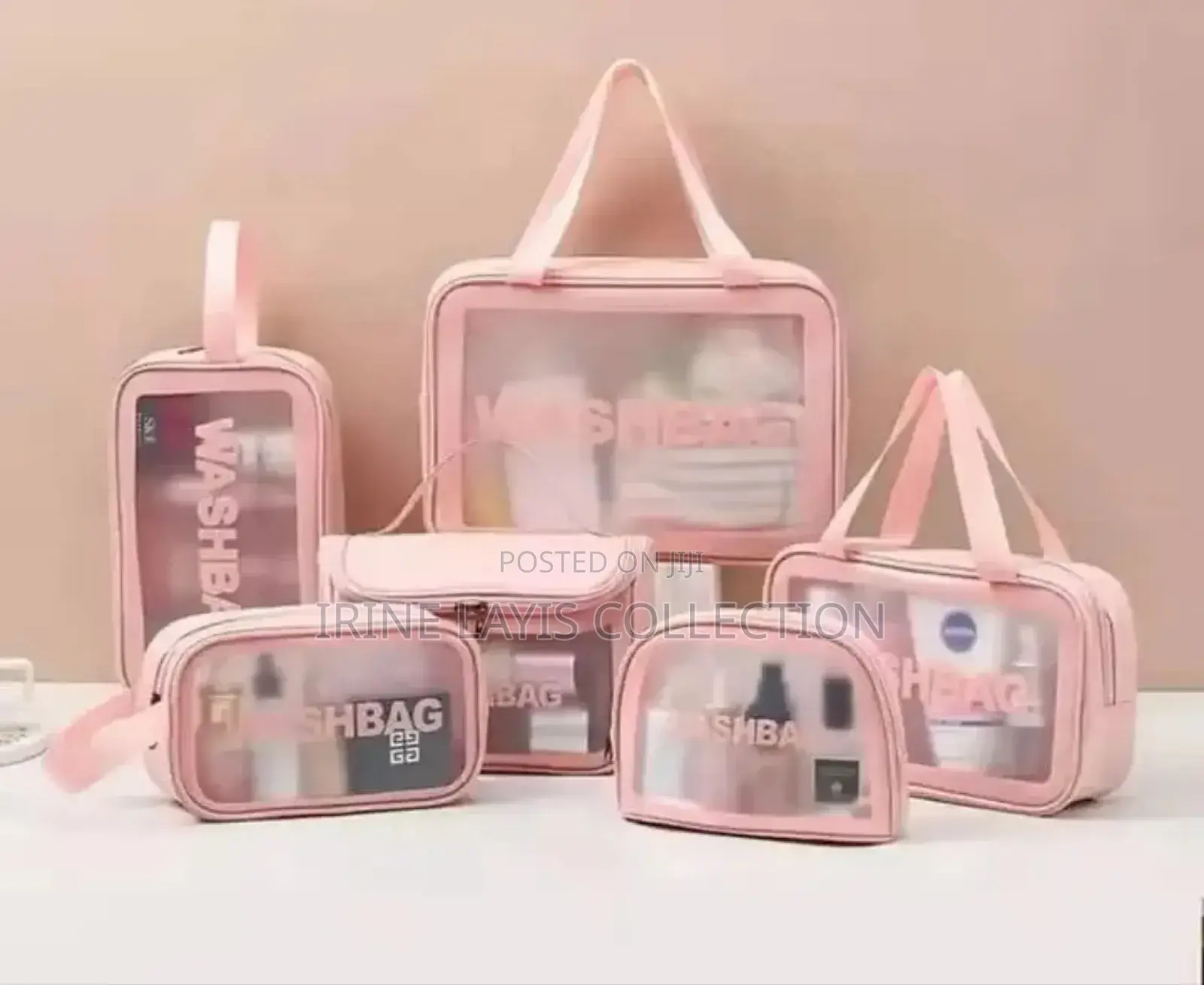 6pc Unisex Wash Bags/ Toilet Bags