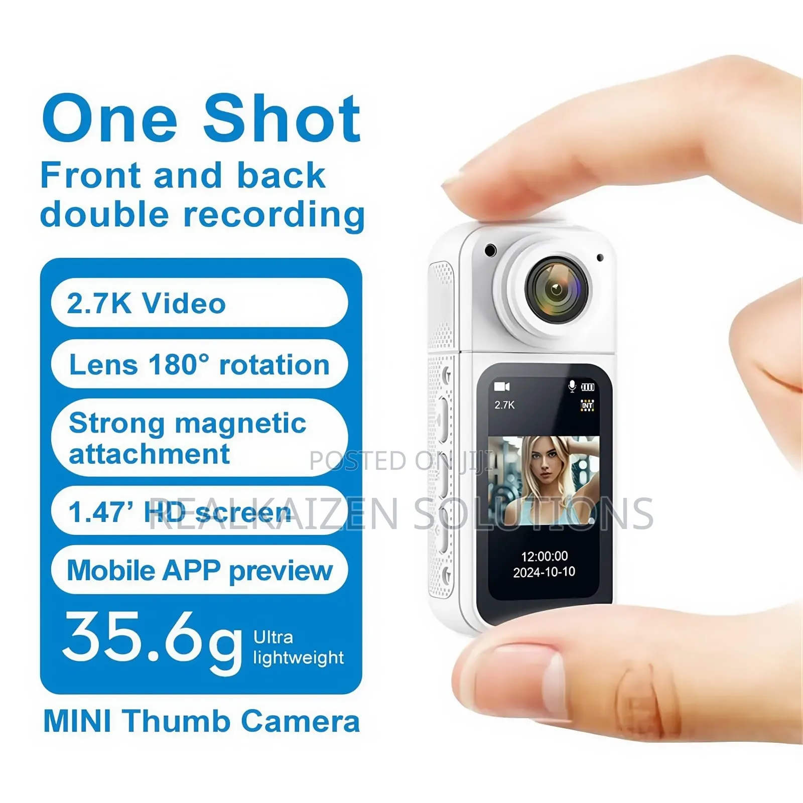 FHD Wearable 180° Wifi Rotate Thumb Size Action Camera