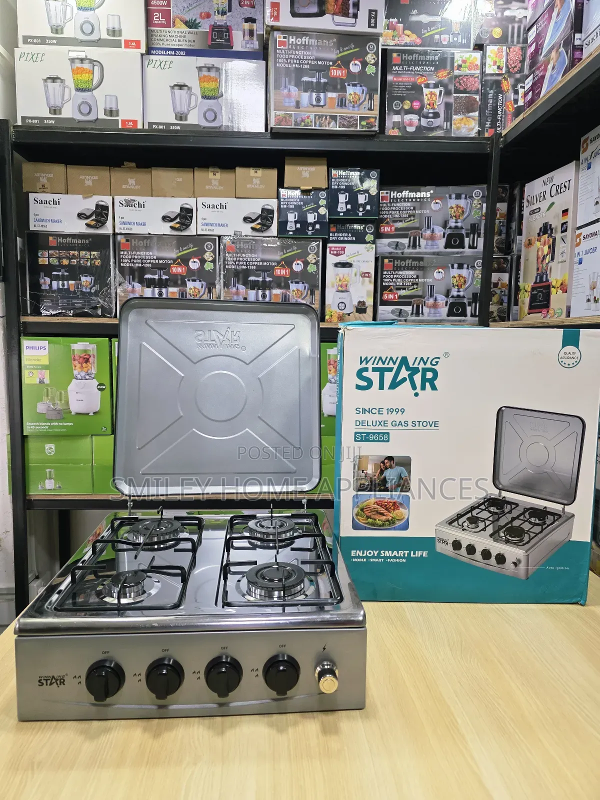 Stainless Steel Winning Star Deluxe 4 Gas Burner