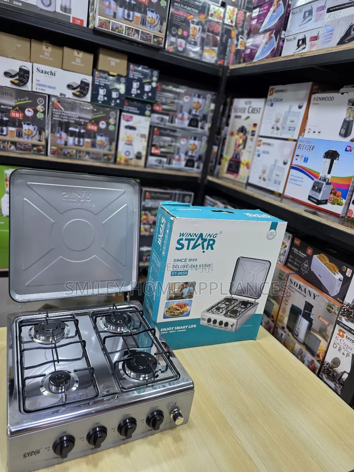 Stainless Steel Winning Star Deluxe 4 Gas Burner