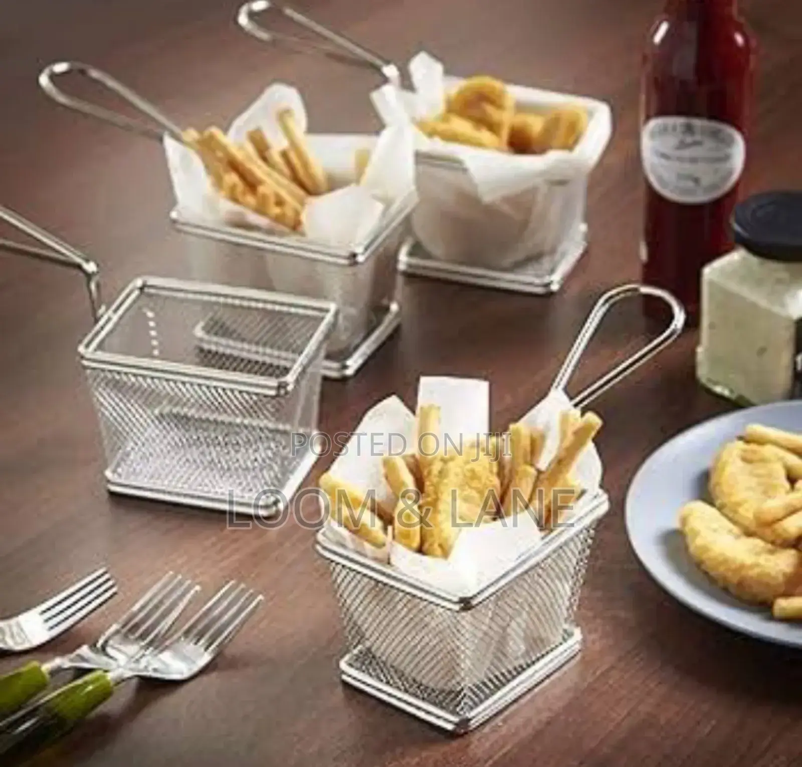 Single Stainless Steel Frying Basket