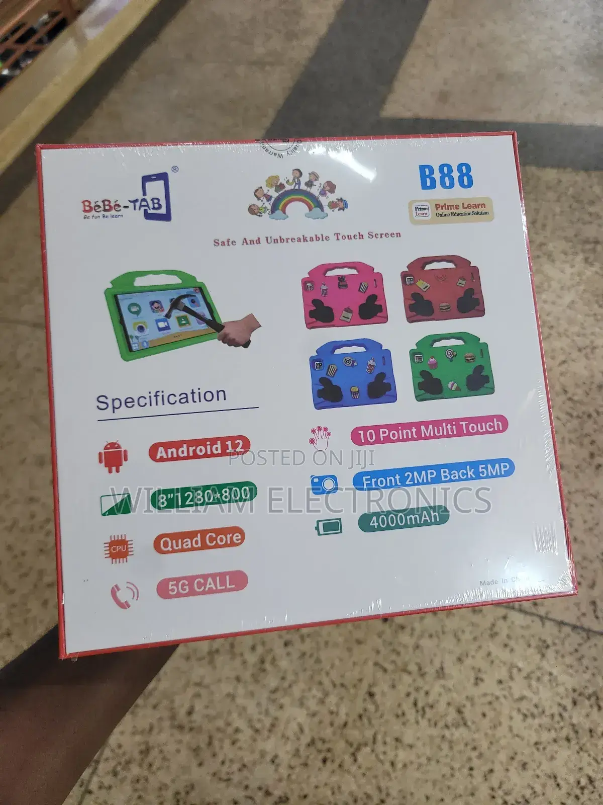 Bebe Tab B88 Unbreakable Kids Tab 256 Gb Rom Gb Ram Dual Sim