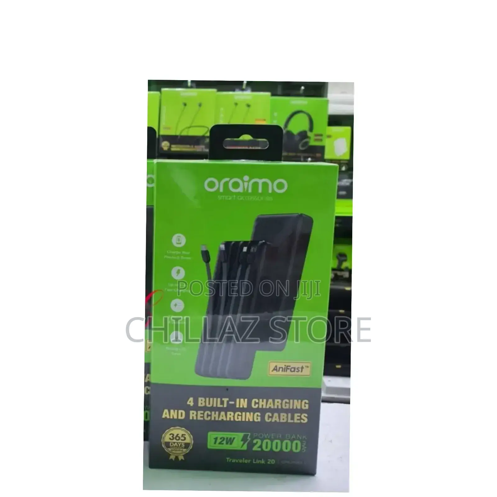 12w Oraimo 4 in Charging Power Bank.