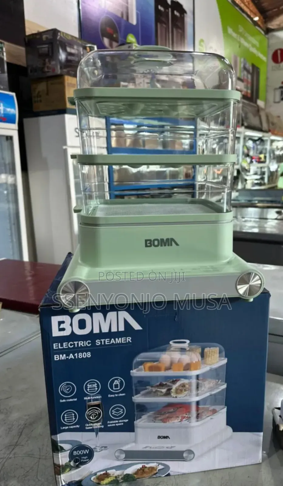 Boma Bm-A1808 Electric Steamer - 18l Capacity, 800w Power