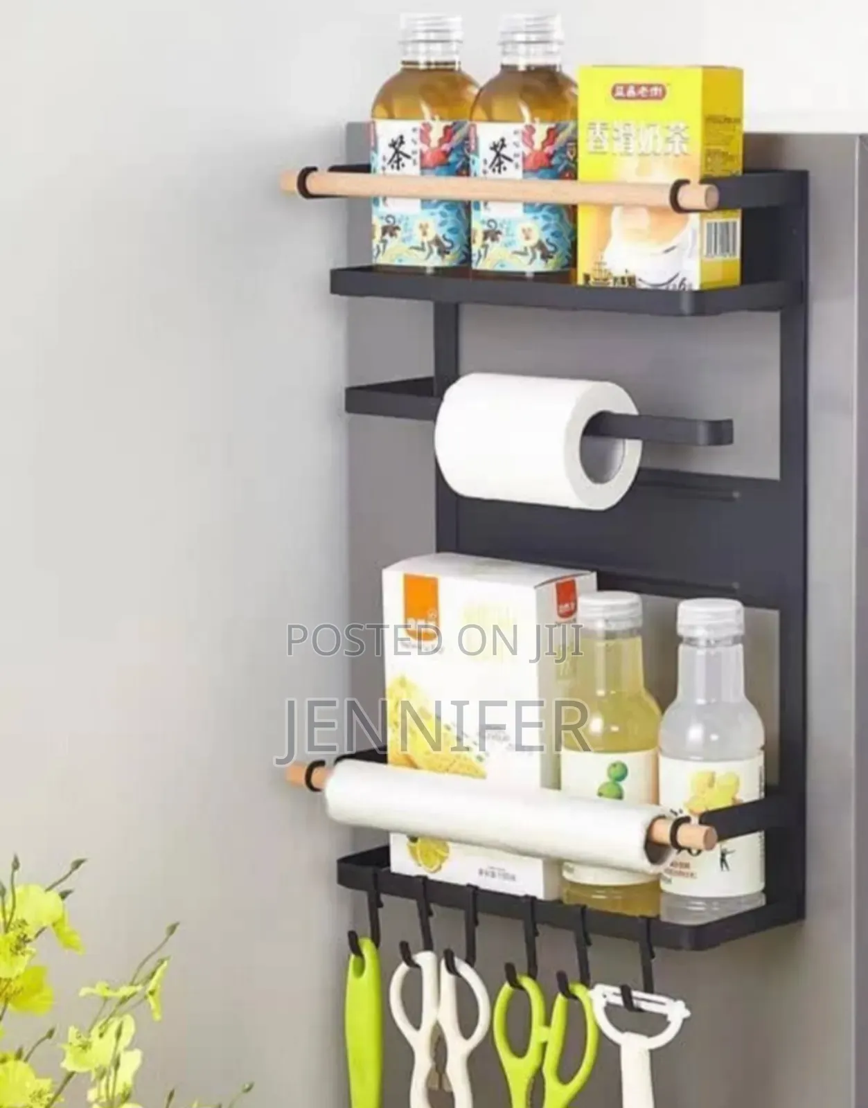 Magnetic Refrigerator Shelf Side Storage