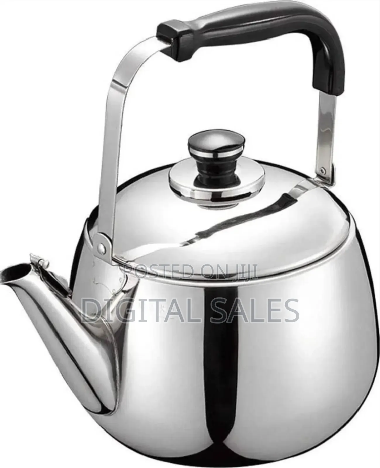 Non Electric Stainless Steel Whistling Kettle-Silver