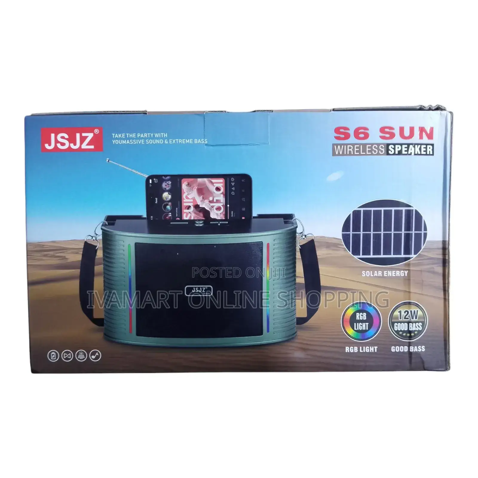 JSJZ S6 Sun Wireless Bluetooth Speaker - Extreme Bass