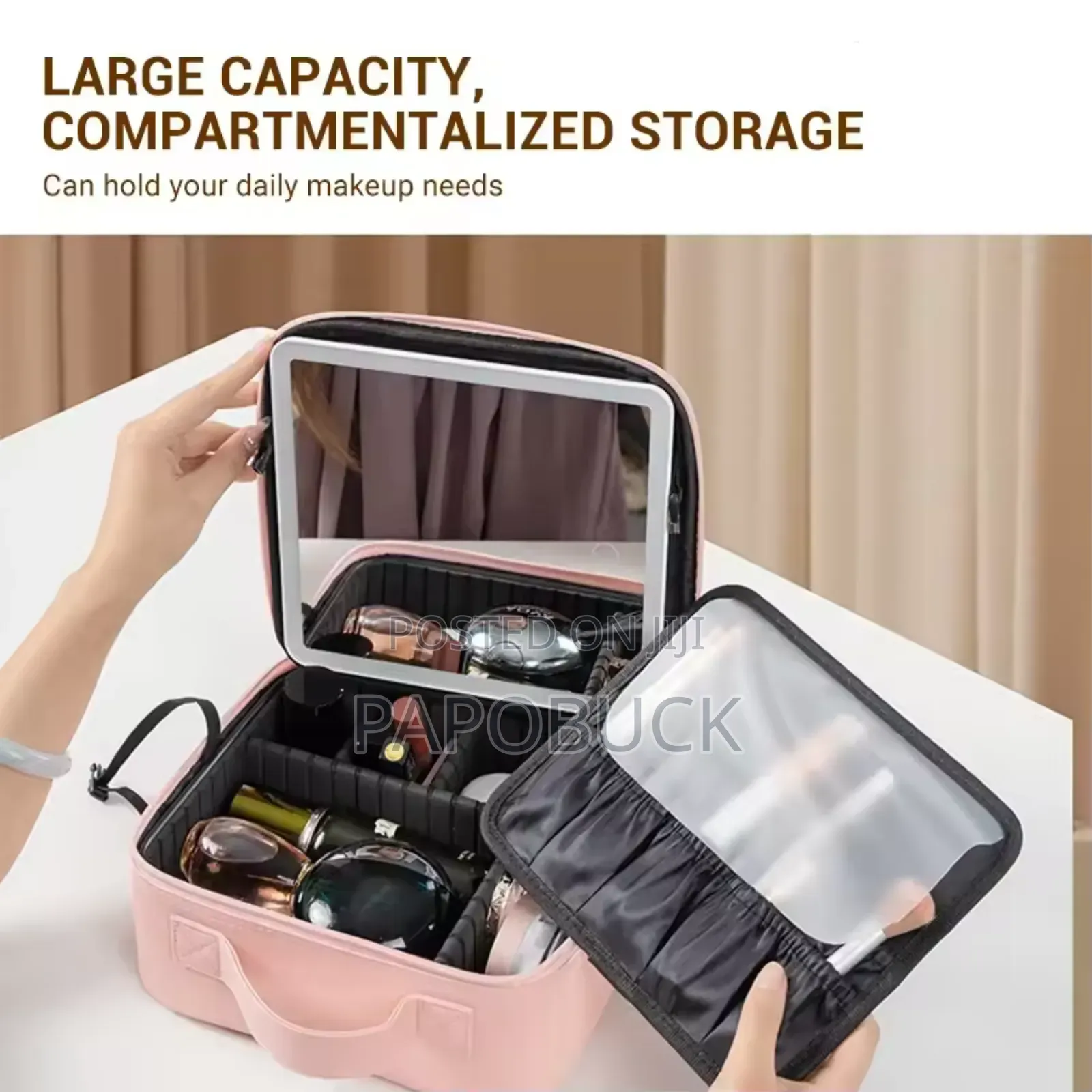 Led Makeup Mirror Handheld Makeup Box