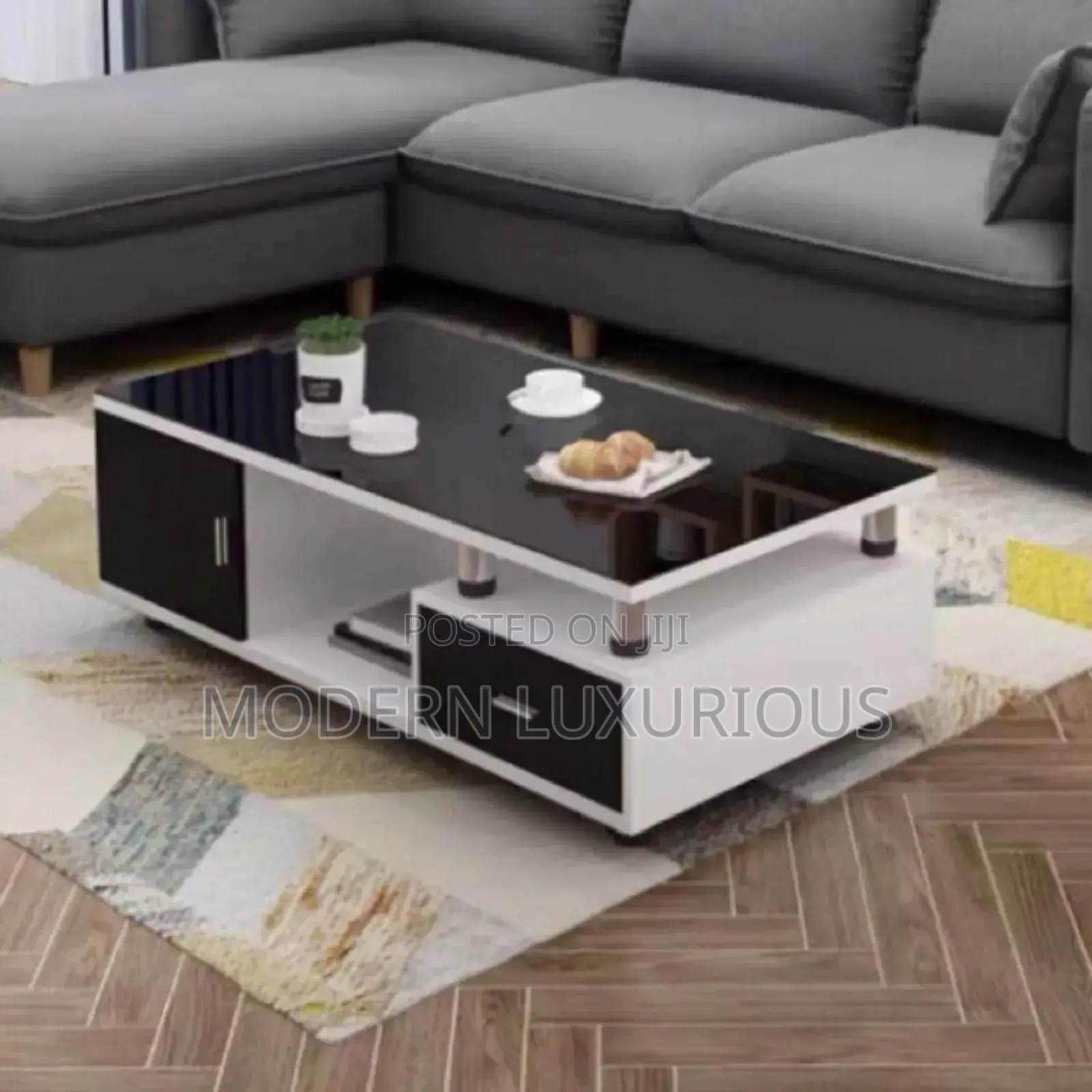 The Glass on the /Center Table Is/ Running for Modern/