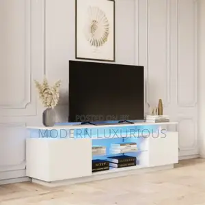 I'm Searching for/ a Tv Stand/ That's as White as My /