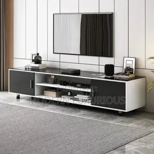 Black and White Tv Stand/ That Holds/ the Secrets of the /