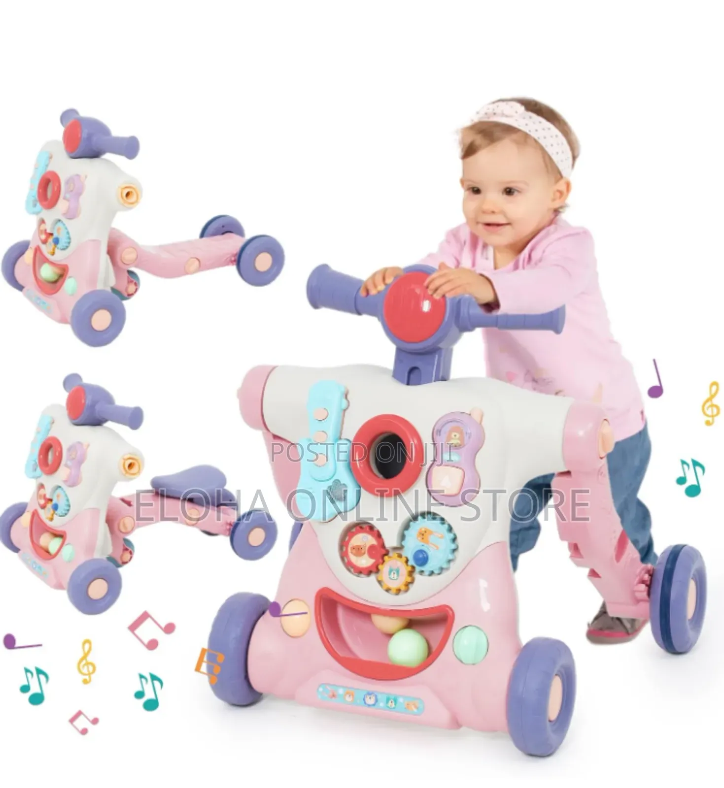 3 in 1 Sit to Stand Learning Walker for Boys Girls Toddlers