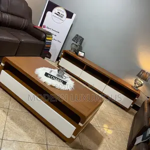 New Modern Coffee Table/ and Tv Stand/ With Marble Top
/