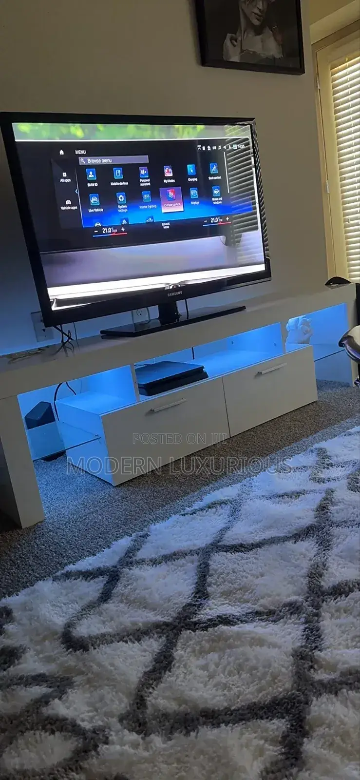 White Tv /Stamd With Quality/ Finish Plus Tv Stand/Within