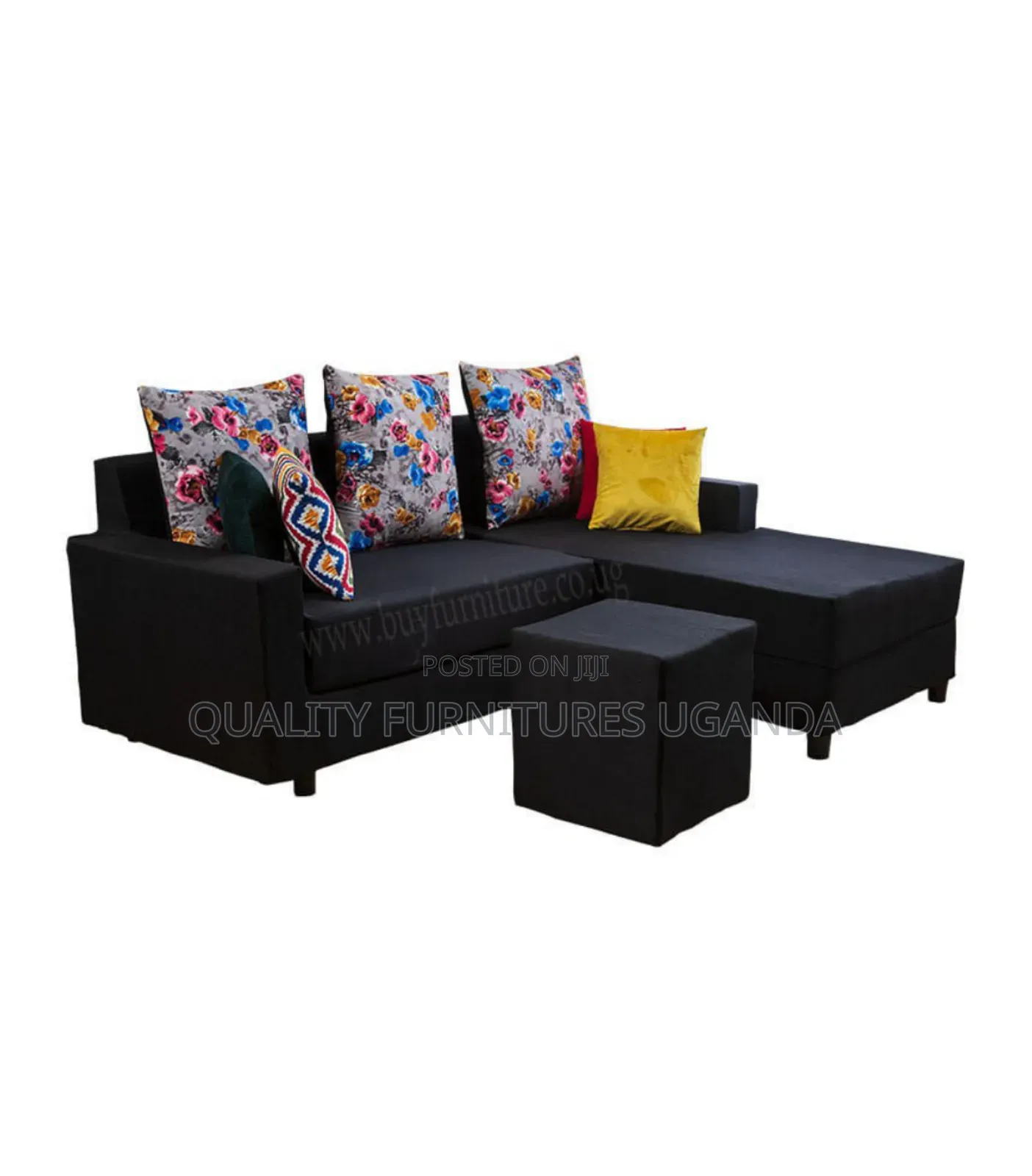 Black Min L Sofa Set