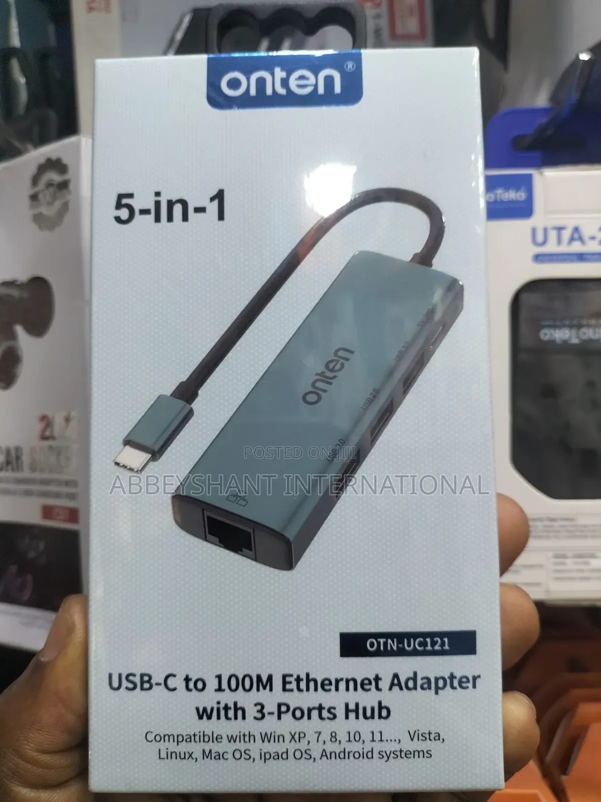 5-in-1 Usb-C Hub Multi-Port Adapter Usb-C Ethernet Adapter