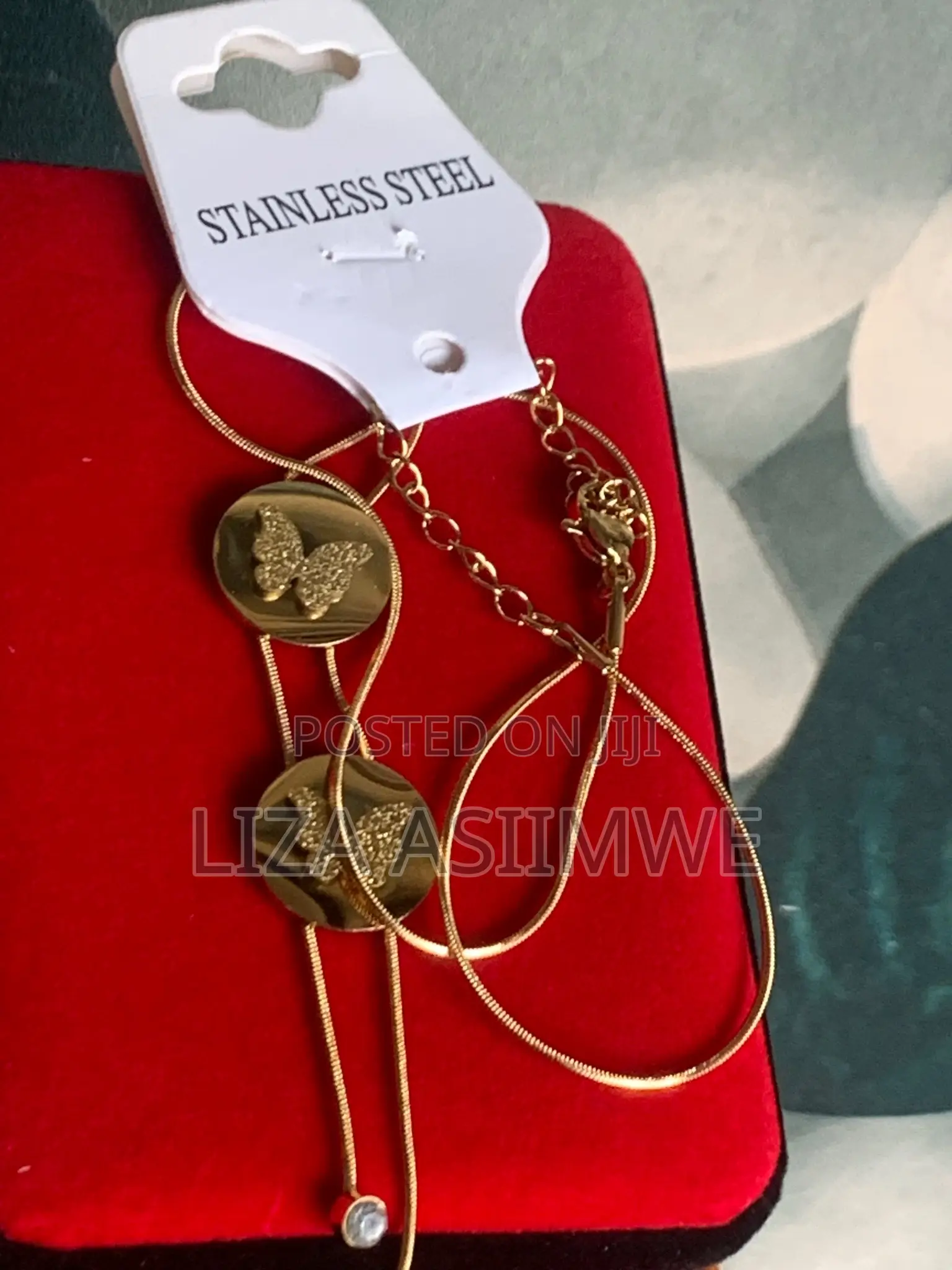 Gold Butterfly Cutout Necklace