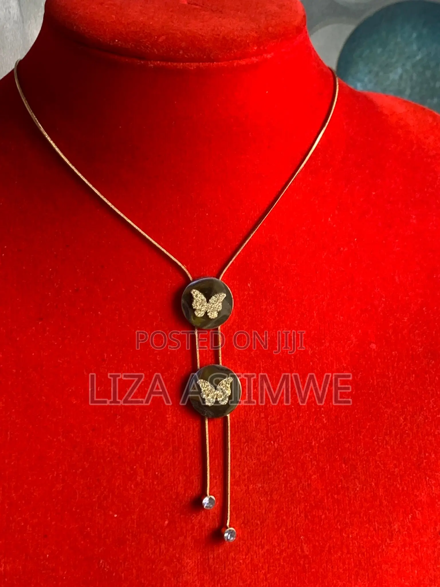 Gold Butterfly Cutout Necklace