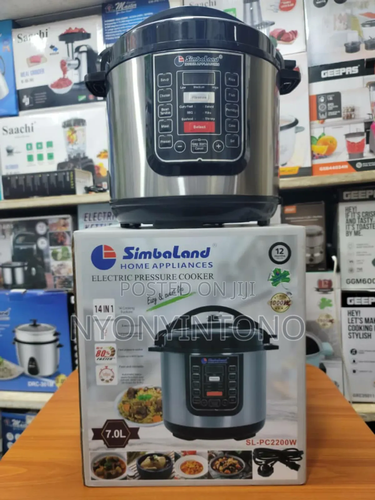 Simbaland 7litres 4 in 1electric Pressure Cooker