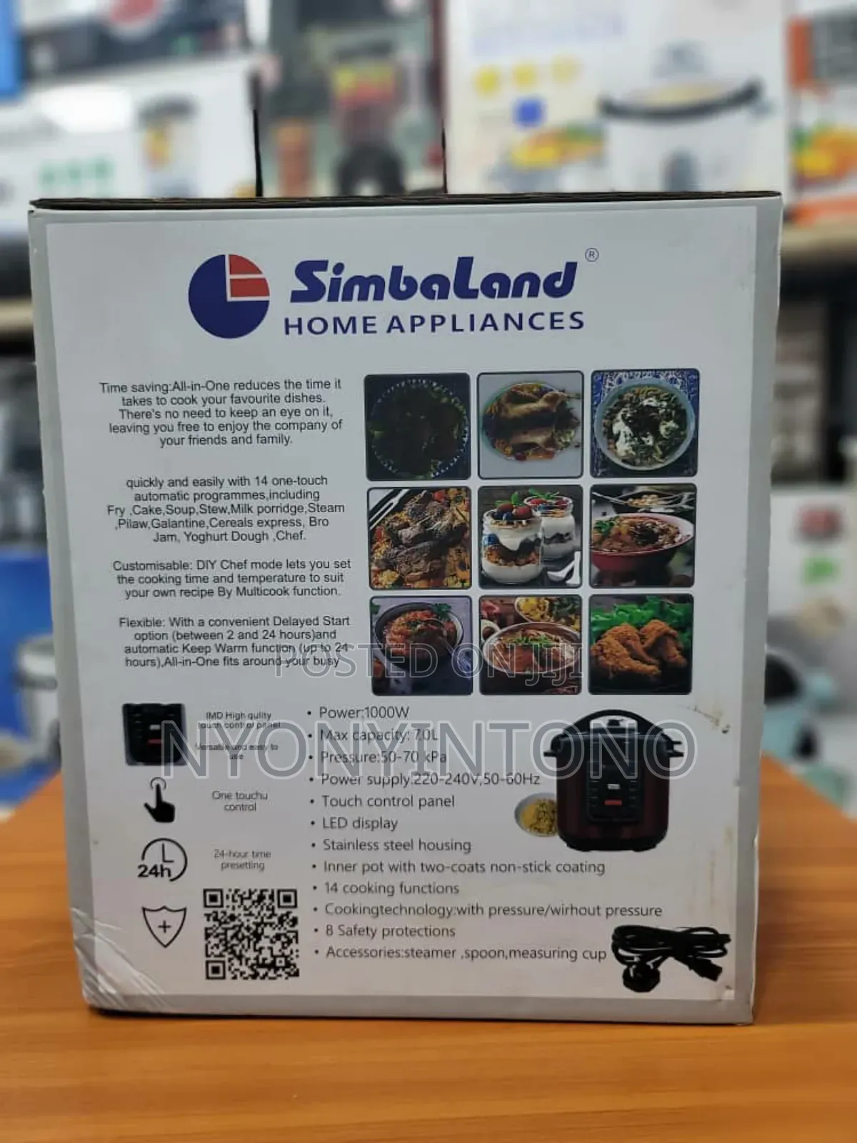 Simbaland 7litres 4 in 1electric Pressure Cooker