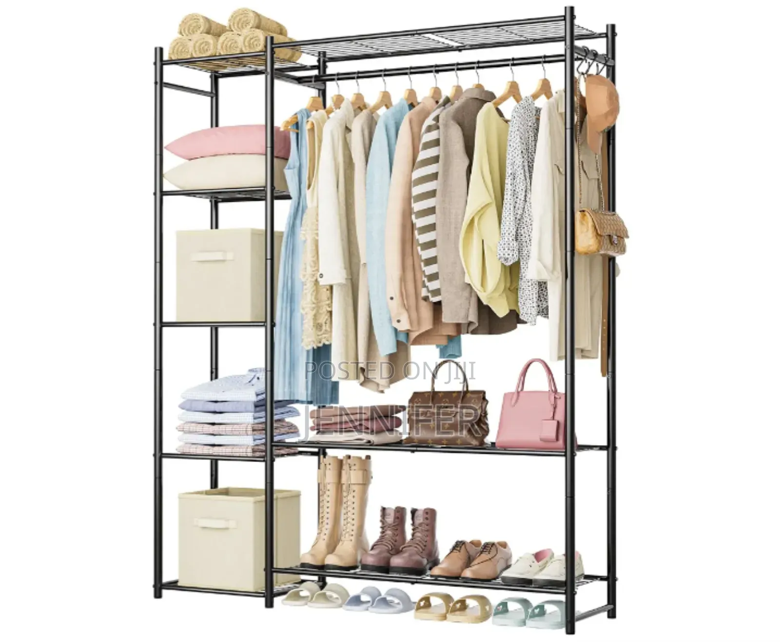 Clothes Rail Rack With Shoe Storage