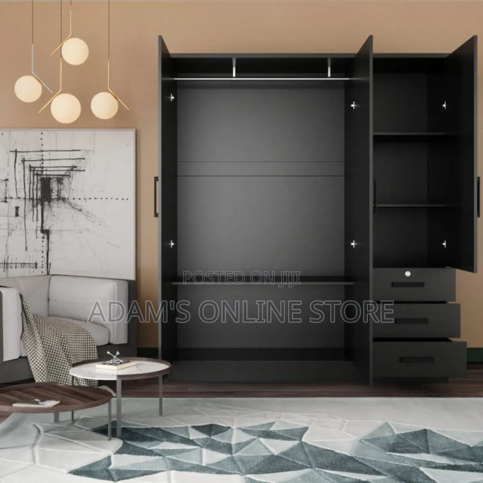 Wardrobe in Color Grey 122cm Length by 190cm Height