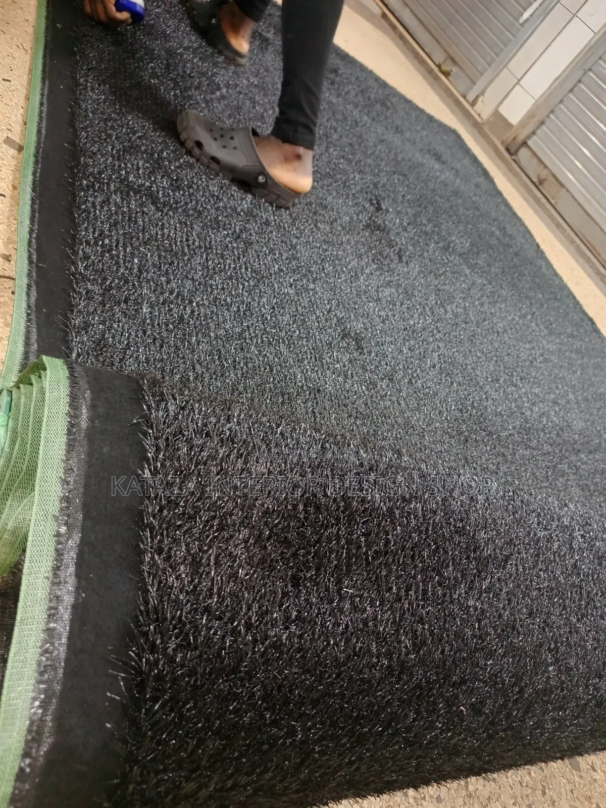 Black Flooring Grass Carpet