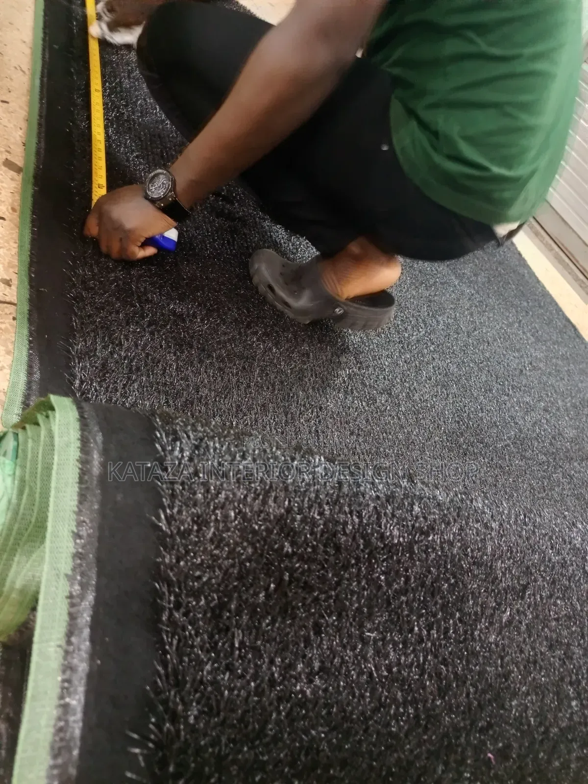 Black Flooring Grass Carpet