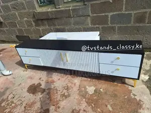 Glossy Black vs Matte Black Tv Stand in Uganda Modern Fu