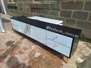 Glossy Black vs Matte Black Tv Stand in Uganda Modern Fu