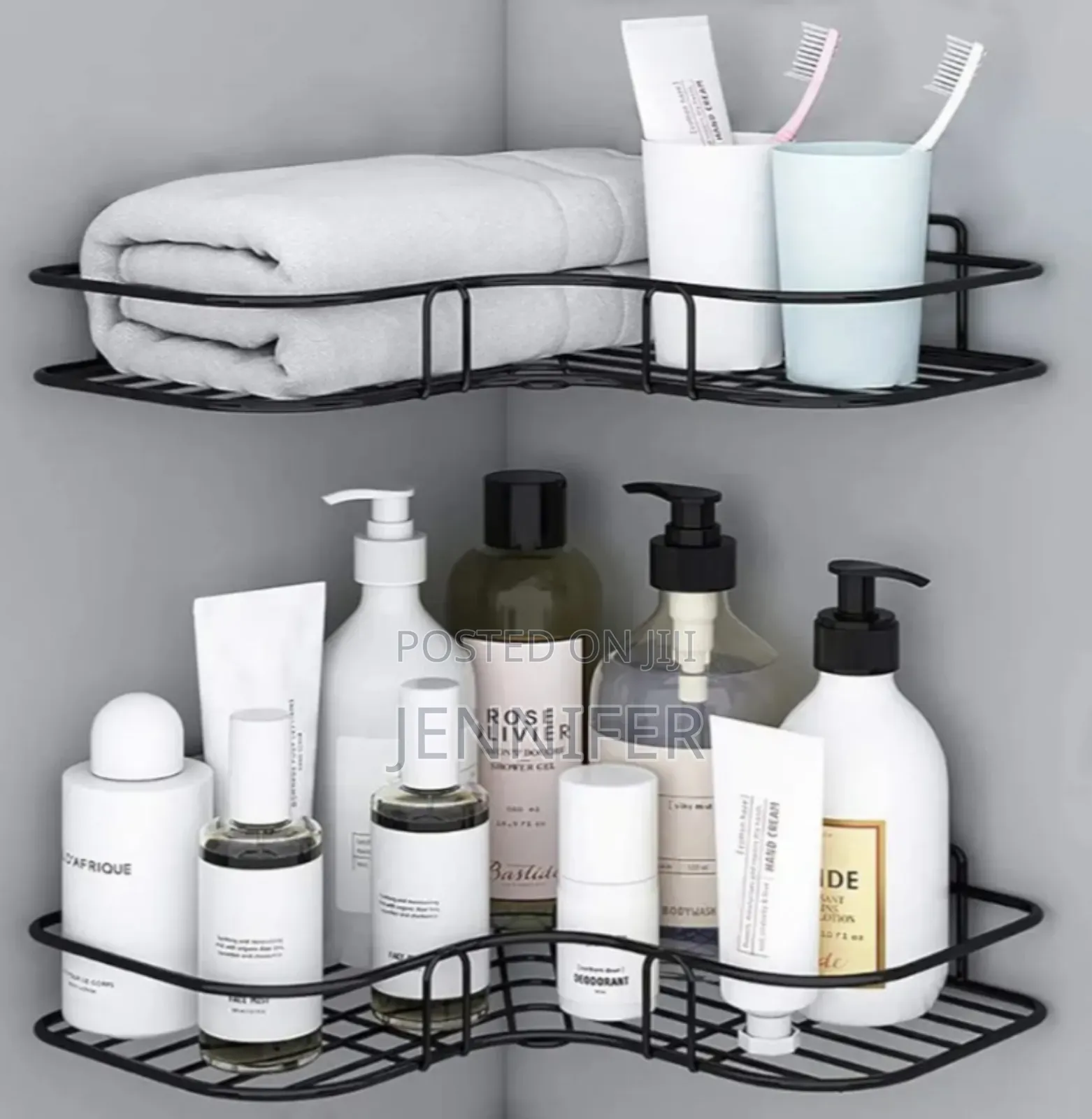 2pcs Bathroom Corner Shelf Organiser