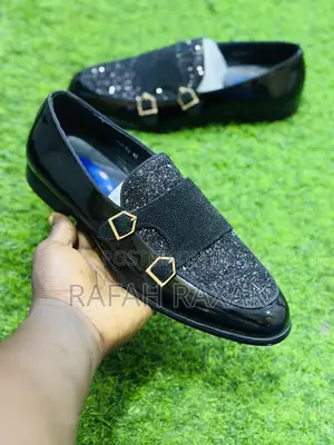 Franco Banetti Rhinestone Double Strap Buckle Luxury Shoes