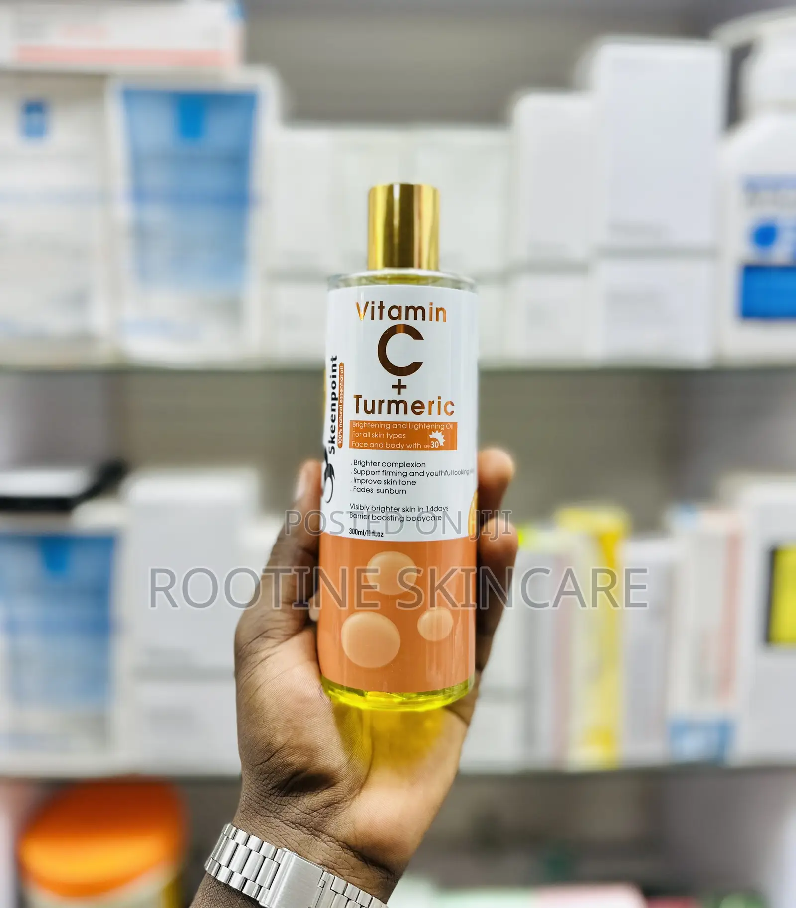 Skeen Point Vitamin C + Tumeric Face Body Brrightening Oil