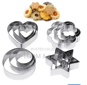 12pcs/Set Round Star Heart Flower Shaped Cookie Cutter