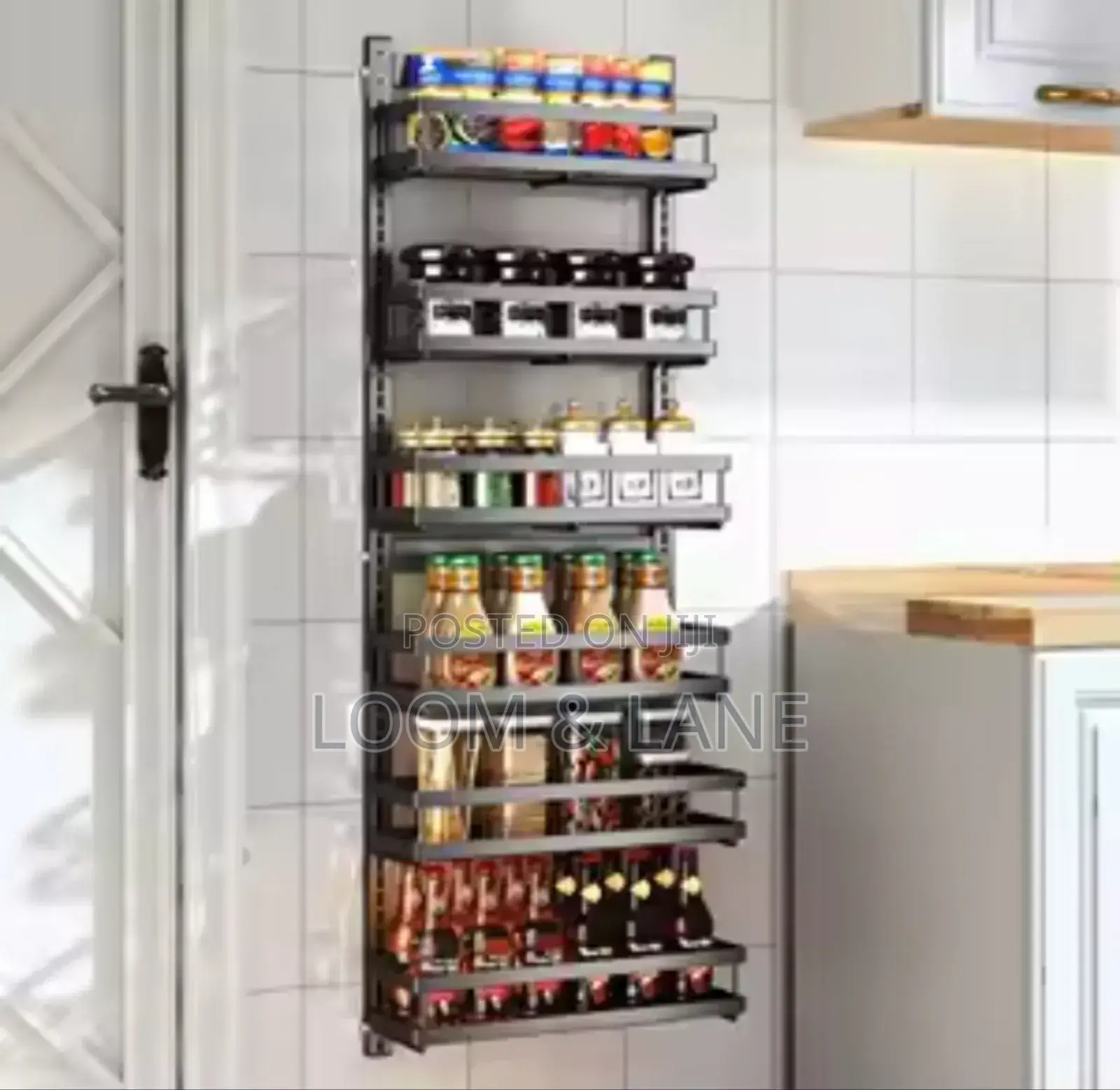 Over the Door Pantry Organizer 6 Tier Metal Rack
