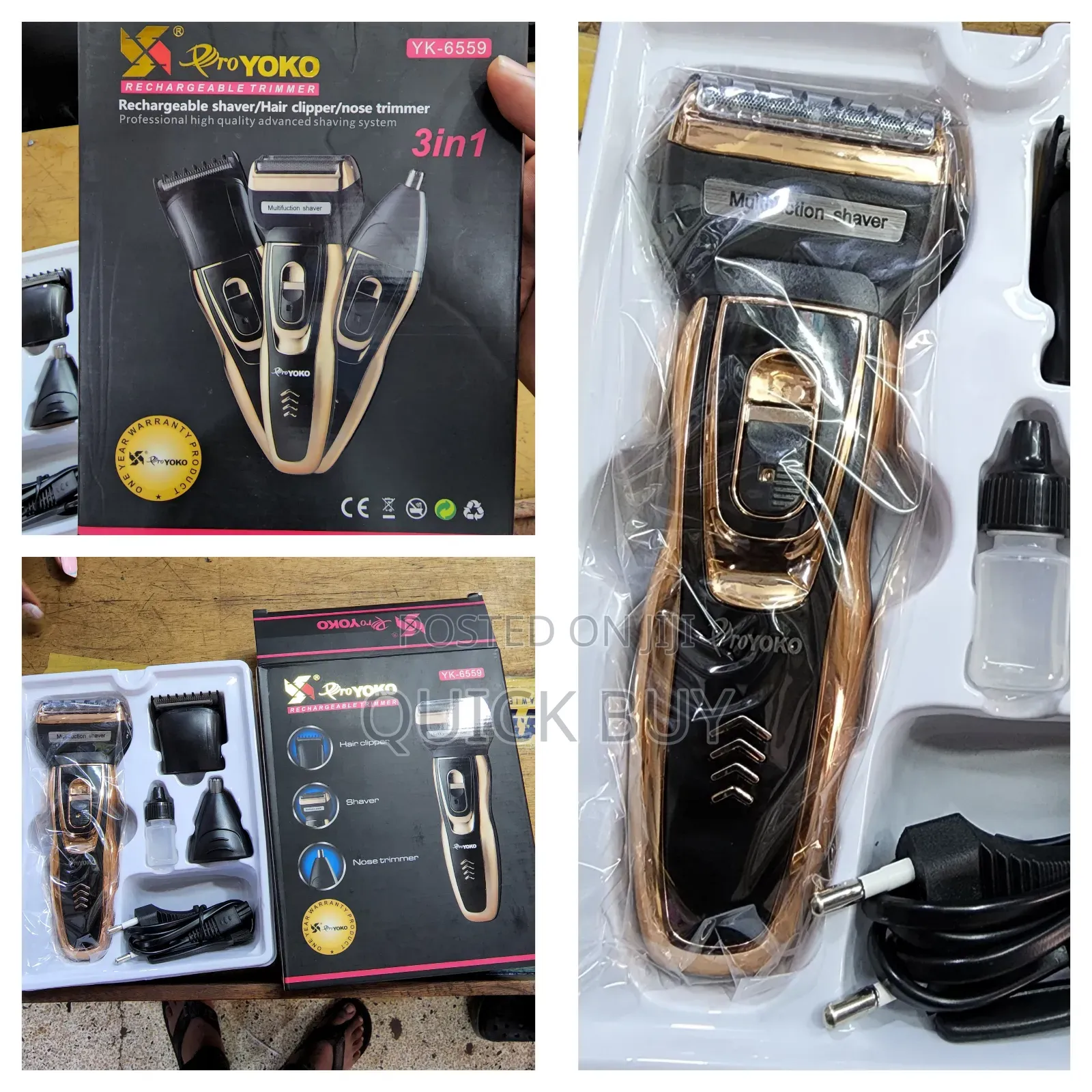 New Yk-6559 Yoko 3in1 Body Shaver