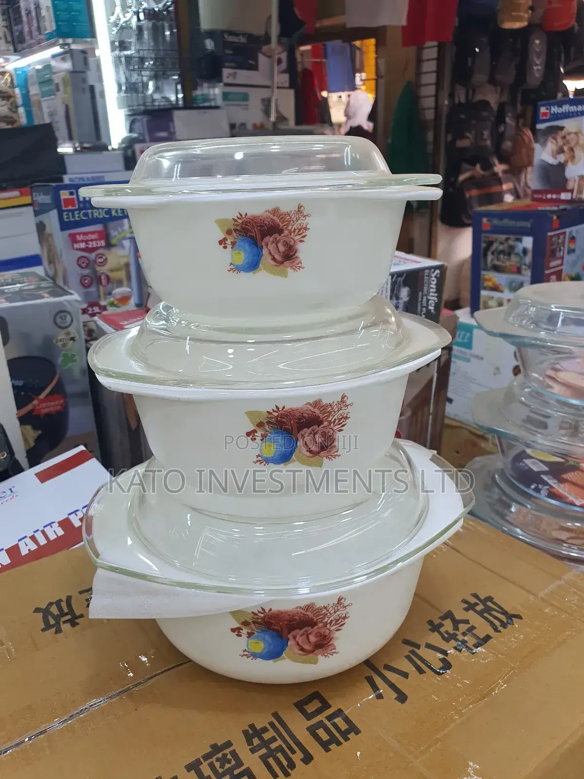 3 Pieces Generic Floral Dishes