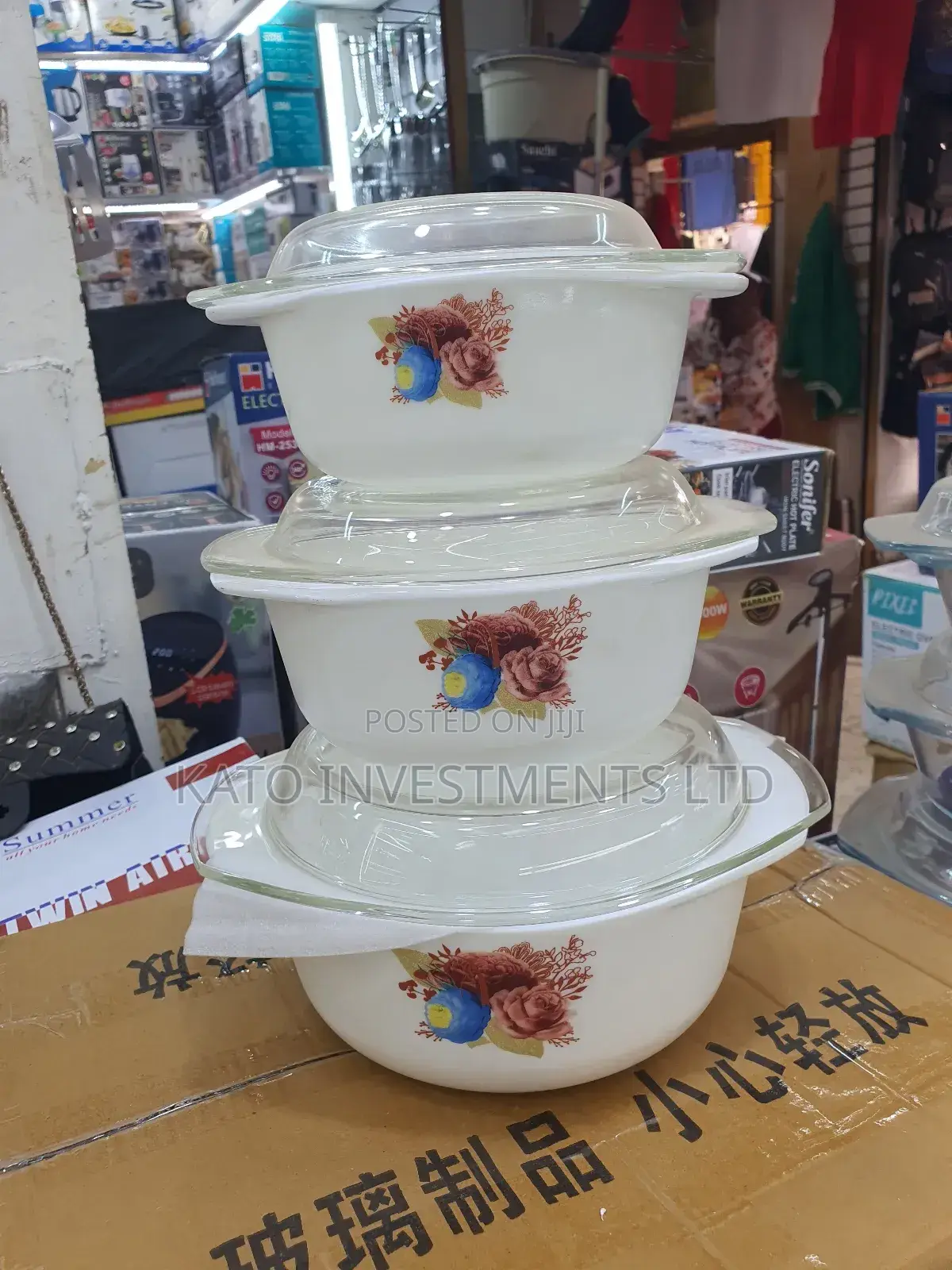 3 Pieces Generic Floral Dishes