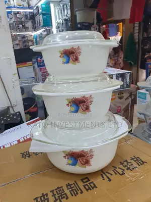 3 Pieces Generic Floral Dishes