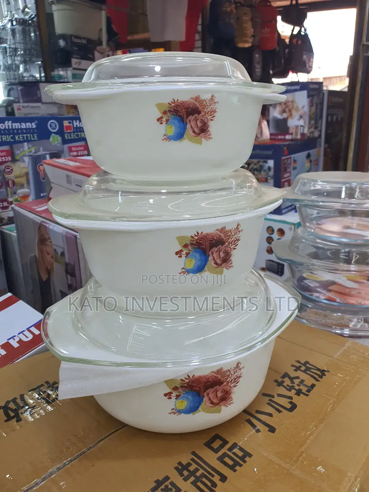 3 Pieces Generic Floral Dishes