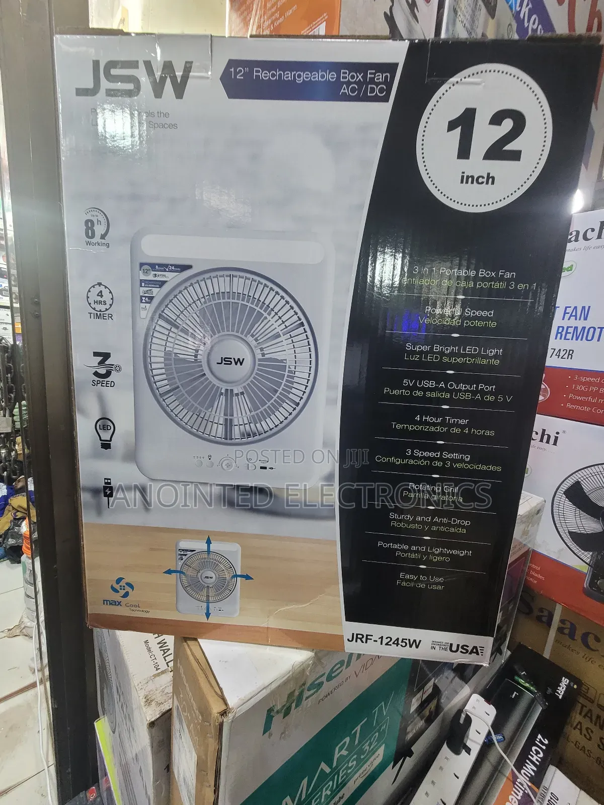 JSW Rechargeable Table Fan