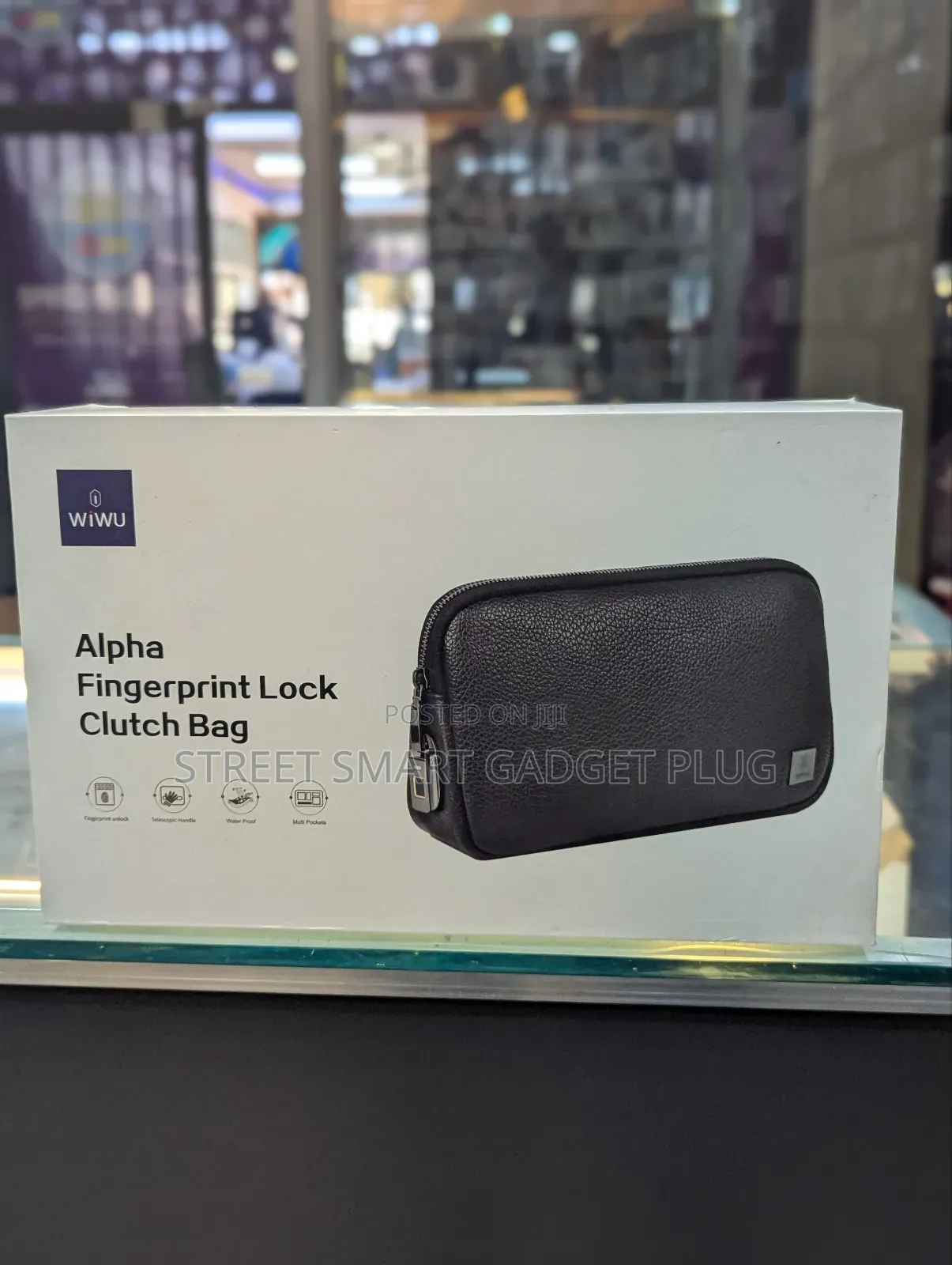 Wiiwu Alpha Finger Print Lock Clutch Bag