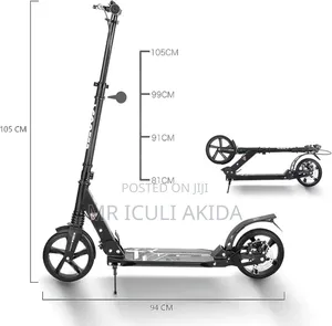 Big Wheel Adjustabl,Foldable Kick Scooter Wth Shock Absorber